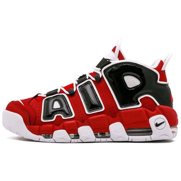 Zapatillas Nike Air More Uptempo Bulls Hoops Pack Para Hombre Rojo Varsity Negro Blanco 921948-600 38.5 Black-image