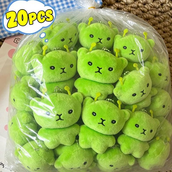 Uroczy Pluszowy Wisiorek Kot Obcy Super MięKkie Pluszowe Lalki Breloczek Kawaii Mini Zabawka Wisiorek Do Plecaka Urocza Dekoracja Torby Prezent Urodzinowy-image