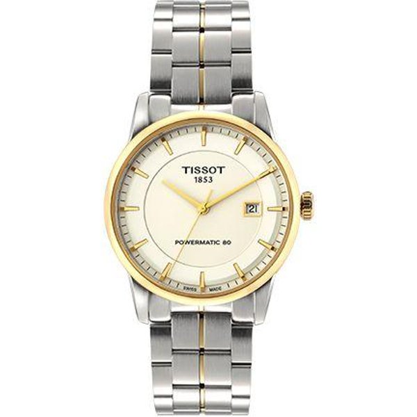 Tissot Serie De Lujo Movimiento MecáNico AutomáTico Resistente Al Agua Pantalla De Fecha Reloj Relojes Para Hombre Acero Blanco T086.407.22.261.00 Silver Strap White-image