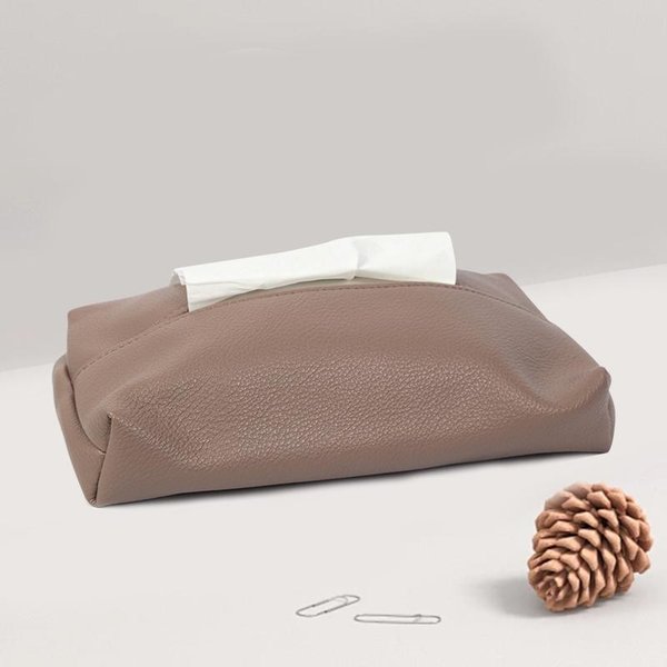 Caja De PañUelos Ligera De Lujo Para Sala De Estar, Creativa, NóRdica, Con DiseñO De Viento, Rectangular, De Cuero PU Para Coche-image