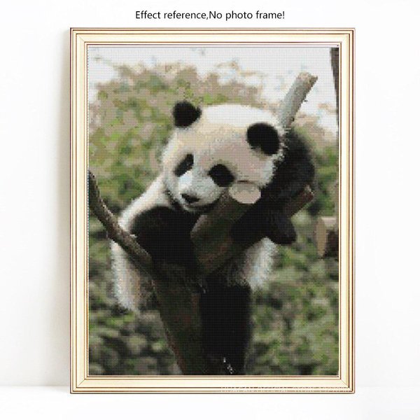 Pintura De Diamante Animal Panda Gigante Mosaico De Diamantes De ImitacióN Bordado De Diamantes Punto De Cruz 50X70CM-image