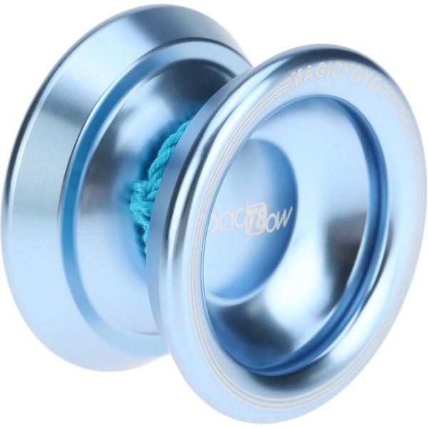 Magic Yoyo Con Cuerda Giratoria Yo-Yo T8 AleacióN De Aluminio Metal Yo-Yo Rodamiento KK De 8 Bolas Yoyo Reciclable Con Sistema De Silicona Suave Y Espacio Ajustable Azul Del Lago-image