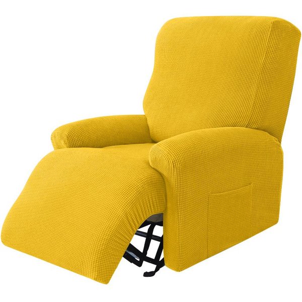 Funda Para Sofá Reclinable De 1 Plaza Para Sala De Estar SillóN Relax Funda EláStica Estirada Perezosa Jacquard Funda Para Silla De Sofá 1 Seater(4Pcs)-image