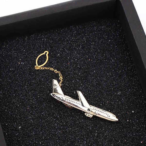 Forma De AvióN Pasador De Corbata Para Hombre Piloto Hombre De Negocios Clip Para Corbata Gemelos De Alta Calidad Broche Para Corbata Trajes De Hombre Regalo De Boda-image