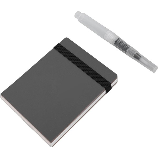 Pusty Szkicownik 26 Stron W Twardej Oprawie Do Rysowania, Pisania, PodróżY, MałY, PrzenośNy Dziennik, Notatnik, Gruby Papier 200 G/M2, Czarny Black-image