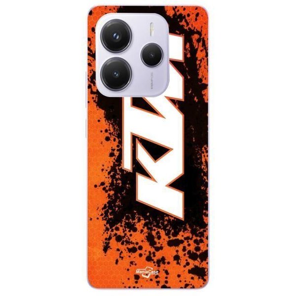Funda - Maniacase - Xiaomi Redmi Note 14 5G - Logo KTM - Flexible - Naranja-image