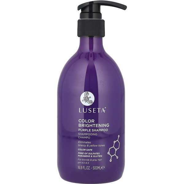 Luseta Beauty, RozjaśNiająCy Fioletowy Szampon Do WłOsóW Blond I Siwych, 16,9 Fl Oz (500 Ml) Blue-image