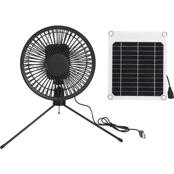 Ventilador Solar Para Camping Con TríPode IP67 Impermeable Ajustable PortáTil Ventilador Para Camping Con Panel Solar De 10W-image