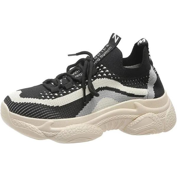 Zapatillas Chunky De Moda INS Para Mujer Suela Gruesa Suave Ligeras Para Correr Verano Malla Transpirable VersáTiles Zapatos De Madre 40-image