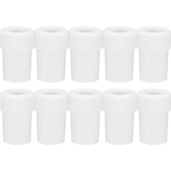 10 Piezas Dental Saliva SuccióN Eyector Fuerte A DéBil Tubo Convertidor Conector Adaptador 11Mm A 6.5Mm-image