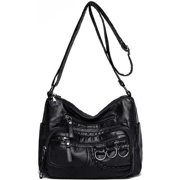 Nuevo Bolso De Moda Para Mujer Bolso De Hombro De Gran Capacidad Bolso De Madre Bolso De Mano Simple VersáTil Black-image