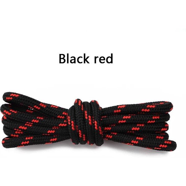 1 Par Cordones Redondos Para Zapatos Senderismo Al Aire Libre Deportivos Cordones Zapatillas NiñOs Longitud 100/120/140/160CM Cordones Zapatillas 19 Colores 100Cm Black-image
