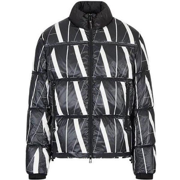 Armani Exchange FW22 Estampado De Logo De Letra Cuello Alto Chaqueta De Plumas CáLida Chaqueta Para Hombre Negra 8NZBP8-ZNULZ-22AR L-image