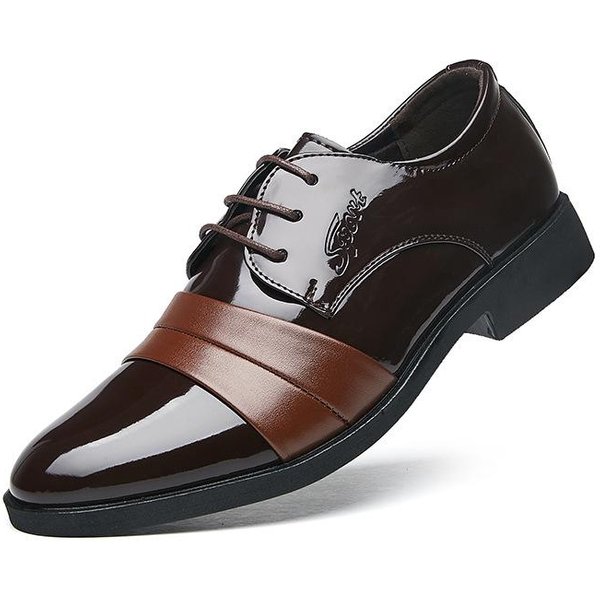 Nuevos Zapatos De Cuero, Zapatos Casuales Para Hombres, Zapatos Formales De Oficina, Zapatos De Hombre De Gran TamañO 47 MarróN-image