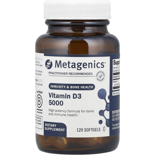 Metagenics, Vitamina D3 5000, 125Mcg (5.000 Ui), 120 CáPsulas Blandas-image
