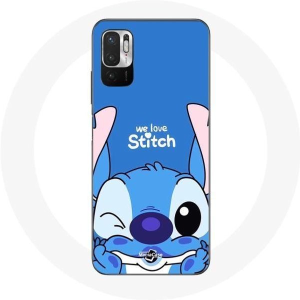 Funda Para Xiaomi Redmi Note 10T 5G Stitch Lindo Fondo Azul-image