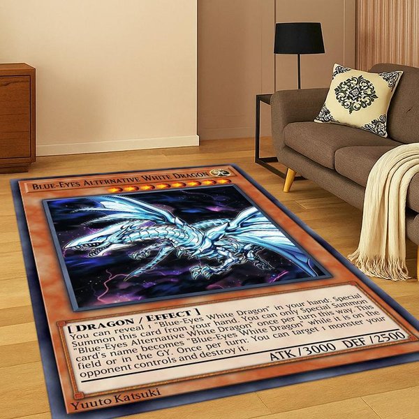 Anime Yu-Gi-Oh Karta Potwora Dywanik KreskóWkowy Do Sypialni Salonu Kanapy Wycieraczka Dekoracja Domu, Dywanik Do Strefy Gier Dla Dzieci AntypośLizgowy Prezent 40X120Cm-image