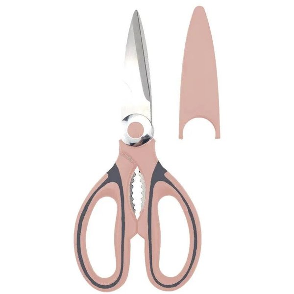 Tijeras Inteligentes Para Cocina Con Funda Tijeras Gadgets De Cocina Utilitarias Acero Inoxidable De Alta Resistencia Tijeras De Cocina Color Rosa-image