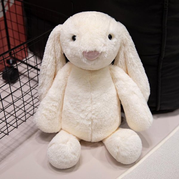 20/30/45Cm Lindo Juguete De Peluche Juguete Relleno MuñEca De Conejo CompañEro Para Dormir De BebéS Conejo De Peluche Kawaii Con Orejas Largas MuñEca Regalo Para NiñOs 45Cm-image