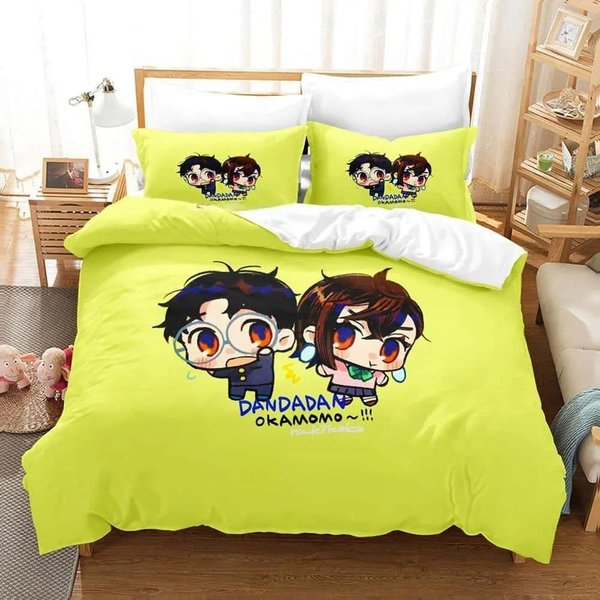 Dandadan Takakura Ken PośCiel Pojedyncza Twin PełNa Queen King Rozmiar Zestaw PośCieli Sypialnia DorosłEgo Dziecka Poszewki Na KołDrę Zestawy Anime EU Single(135X200Cm)-image