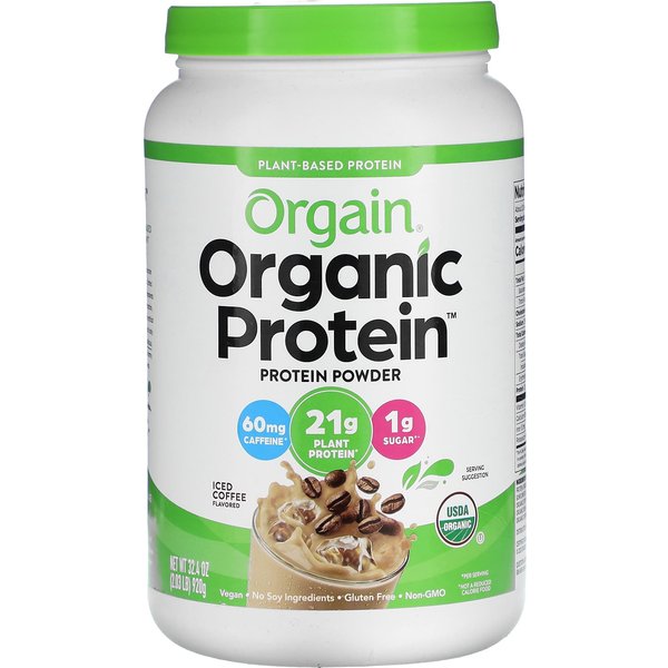 Orgain, ProteíNa En Polvo OrgáNica, Café Helado, 2.03 Lb (920 G)-image