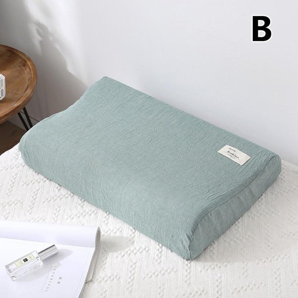 1PC Zapinana Na Zamek BawełNiana Poszewka Na Poduszkę Lateksowa Poszewka Na Poduszkę Contour Memory Foam Rebound Pillow Case S Gray-image