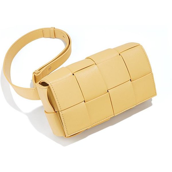 Bolso Cuadrado PequeñO Tejido FrancéS, DiseñO De Nicho, Bolso Cruzado De Hombro ÚNico, Bolso De Cuero Para Mujer Moderno Y VersáTil Beige-image