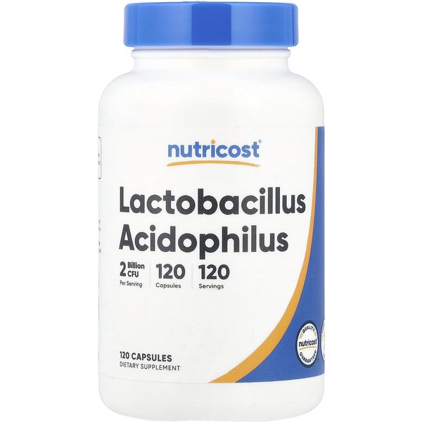 Nutricost, Lactobacillus Acidophilus, 2 Mil Millones De Ufc, 120 CáPsulas-image