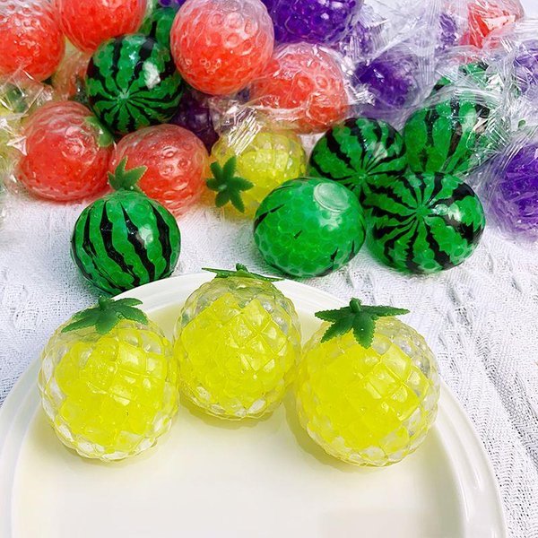 Zabawki Zabawki 2 Szt. Owocowe Squishy PiłEczki Antystresowe Truskawka Arbuz Ciastolina Do ŚCiskania PiłEczka Fidget Dla Dzieci Do ŁAgodzenia LęKu Green-image