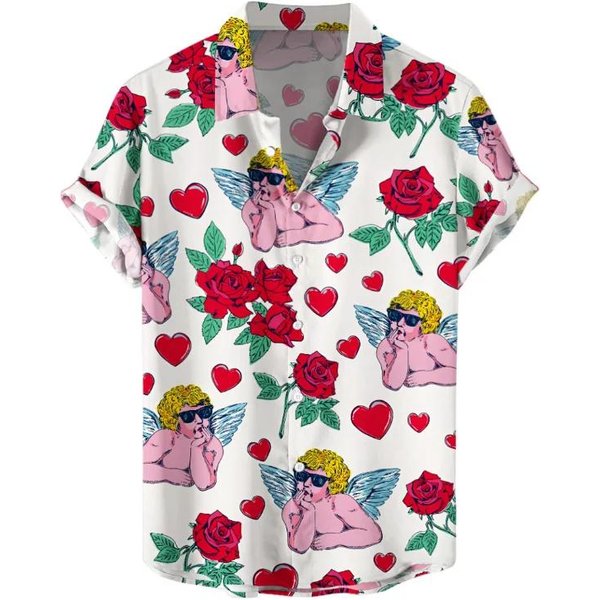 Camisas Hawaianas Divertidas De ImpresióN 3D Para Hombre Personalidad Solapa Abotonada Camisas Top Manga Corta Blusa Oversize Ropa Masculina Xxxl-image