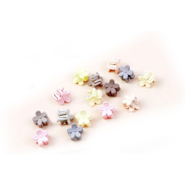100 Piezas Pinzas PequeñAs Para El Cabello Forma Lazo Flor Fruta Lindas PortáTiles Color Mezclado Brillante Mini Pinza Para El Cabello White-image