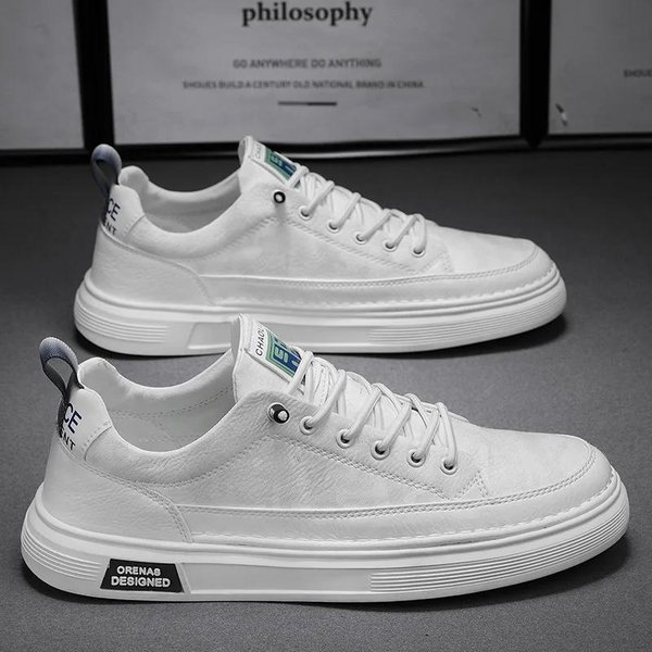 MęSkie Buty Codzienne Marki Luksusowe PłAskie Buty Dla MężCzyzn Projektant Wysokiej JakośCi SkóRzane Trampki Na ZewnąTrz Platforma MęSkie Buty Codzienne 43 Black-image