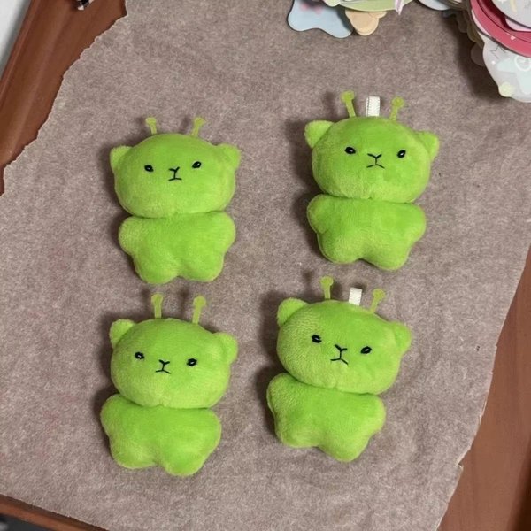 1/2/4/6/1S Llaveros De Peluche De Gato AlieníGena Lindos MuñEcos De Peluche Suaves Juguete Mini Kawaii Colgante Para Mochila DecoracióN Encantadora Para Bolso Regalo De Navidad-image