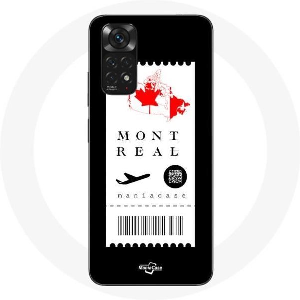 Coque Pour Xiaomi Redmi Note 11S Billet D'avion MontréAl Canada-image