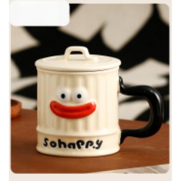 Kreatywny Zabawny Kubek Z DużYmi Ustami Brzydki SłOdki Kubek Z OsobowośCią Kubek Do Kawy Prezent Urodzinowy PamiąTka Ceramiczny Kubek Do Wody 301-400Ml-image