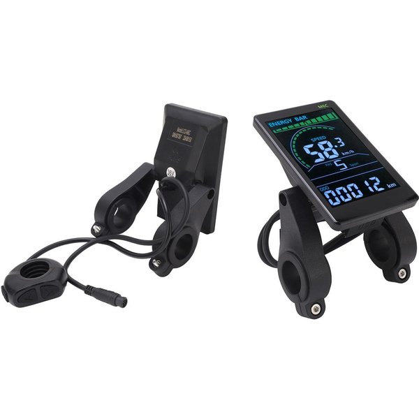M6C Bicicleta EléCtrica Pantalla LCD Medidor ABS Bicicleta EléCtrica Pantalla Panel De Control Con Cable Impermeable De 6 Pines-image