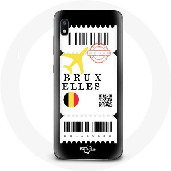 Funda - Samsung - Galaxy A10 - Flexible - Billete De AvióN - Bruselas BéLgica-image