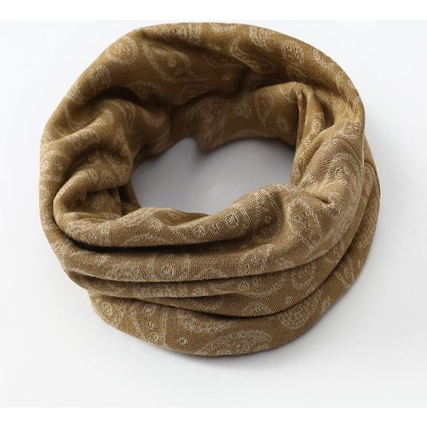 Gruby Czysty BawełNiany Snood Paisley Ocieplacz Na Szyję Zimowy Dwustronny Unisex Szalik Rurka Ocieplacz Na Szyję KołNierz Kominiarka PęTla Outdoor Narciarstwo Black-image