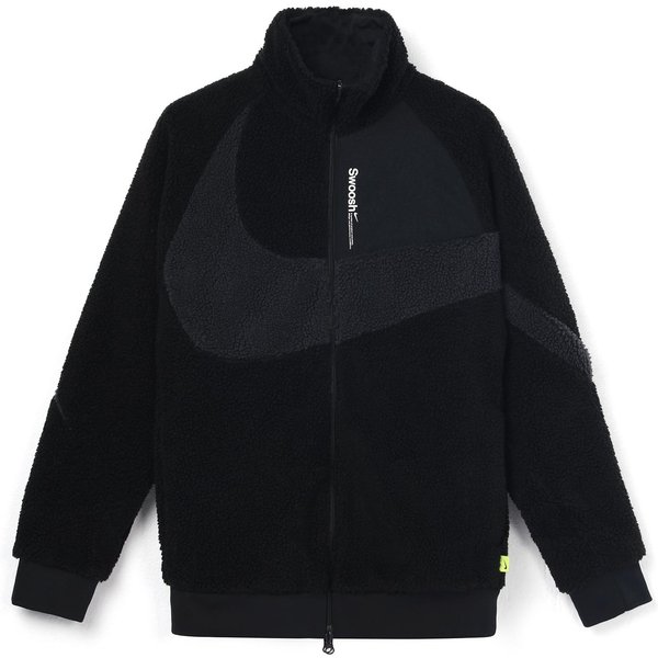 Chaqueta Polar Reversible Nike Con Cuello Alto Y Cremallera Para Hombre Negro FB1910-010 S Black-image