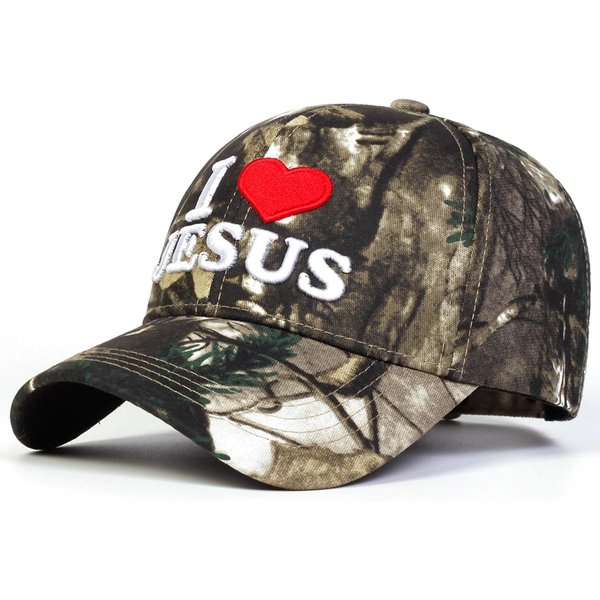 Unisex Czapki Baseballowe Z Haftem Litery I Love Jesus Wiosna Jesień Outdoor Regulowane Codzienne Czapki Czapka Taty Czapka PrzeciwsłOneczna-image