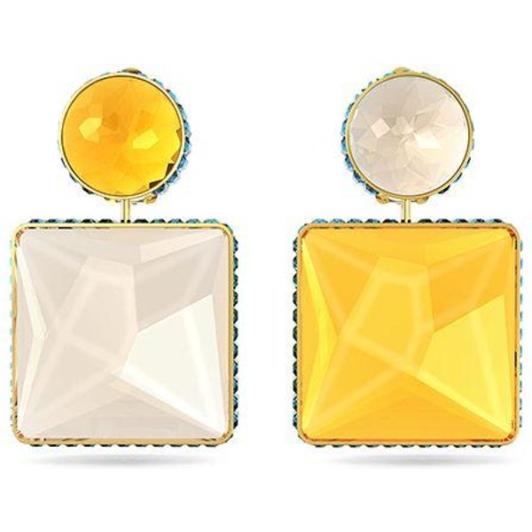 Clips Para Pendientes AsiméTricos Swarovski Orbita Water Drop Para Mujer, Color Amarillo, 5600522 Box (Random Color) White-image