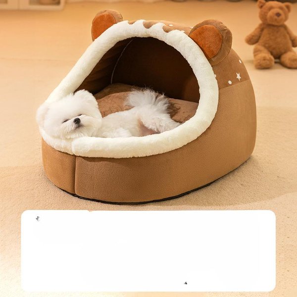 Budka CiepłA Jesień I Zima MałE I ŚRednie Psy MożNa Rozmontować I WyczyśCić Budka Teddy PółZamknięTe Legowisko Dla ZwierząT S Black-image