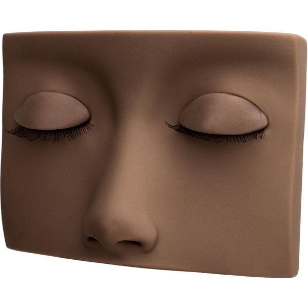 Cabeza De Maniquí Para PestañAs Removible De Silicona De Repuesto Cabeza De Maniquí Para PestañAs Para Entrenamiento MarróN Oscuro MarróN Oscuro-image