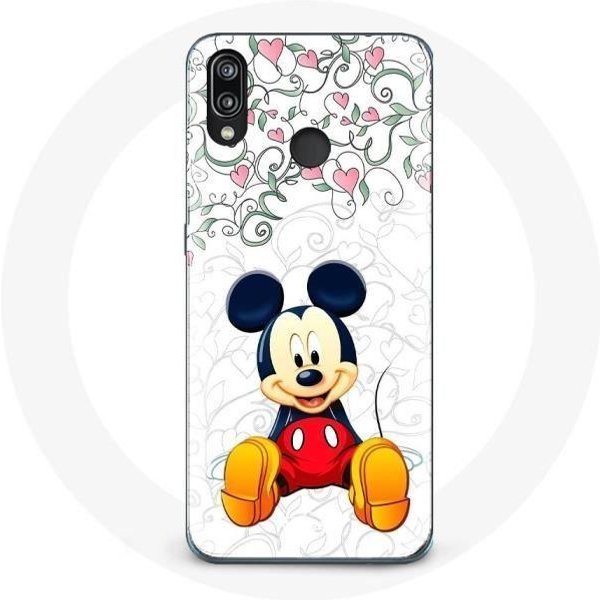 Funda Para Huawei P20 Lite Mickey Mouse Flores Corazones-image
