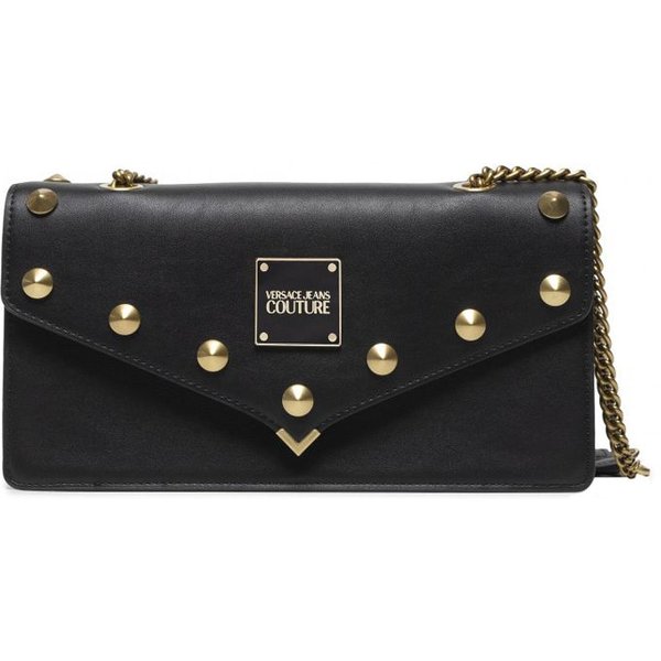 Bolso De Hombro Versace Jeans Couture Con Solapa Tachonada Piel SintéTica Para Mujer Negro 72VA4BE8-71407-899 Basic Set (Bag+Dust Bag) Black-image
