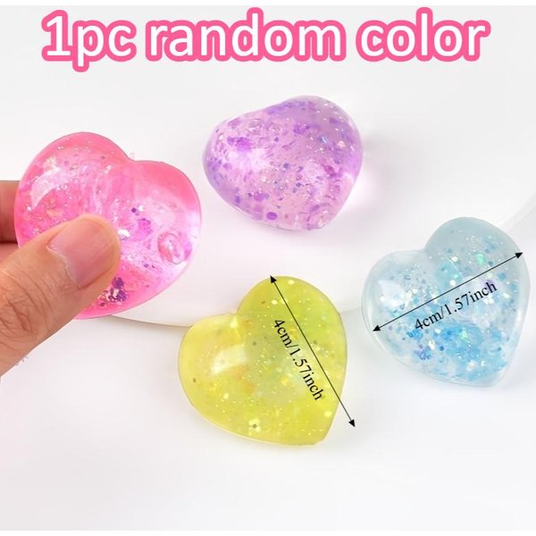Zabawki Serce MiłOśCi Maltodekstryna Aurora Fidget Squishy Powoli PowracająCa Kulka Anty-Stresowa BłYszcząCa Zabawka Squishy Anty-Stresowa Zabawka Sensoryczna-image