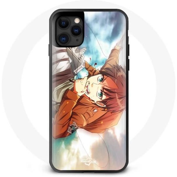 Funda - Maniacase - Iphone 11 - Eren Yeager Ataque A Los Titanes - Silicona - Flexible Negro-image