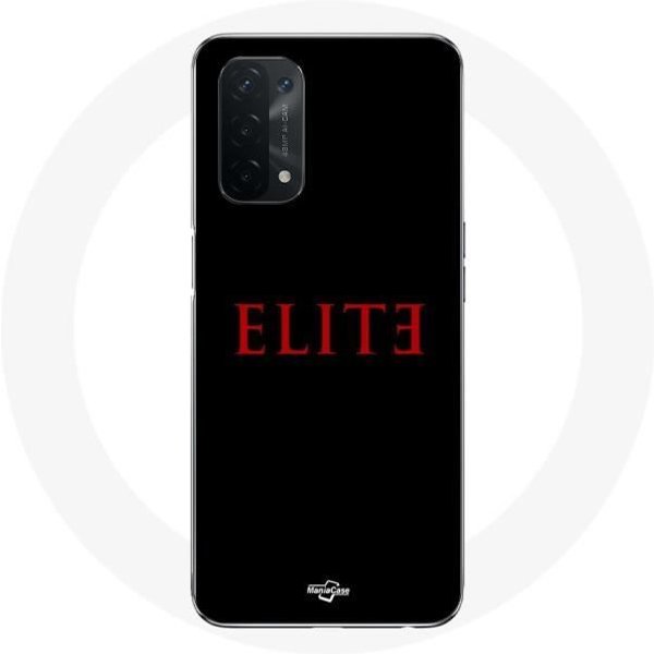 Funda - Maniacase - Oppo A74 Elite - Flexible - Logo Rojo - ProteccióN SintéTica Negro-image