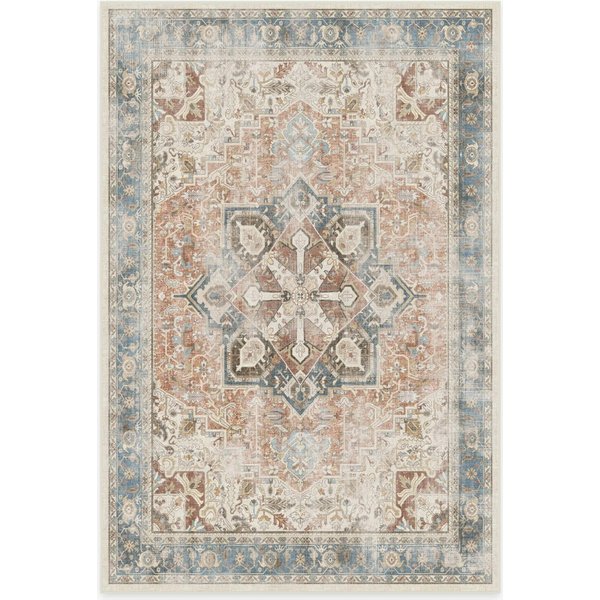 Tradycyjny Perski Zmywalny Dywan Vintage Turecki WzóR Geometryczny Dywan Do Salonu Sypialni łAzienki Przedpokoju Zmywalny Dywan 60X90Cm-image