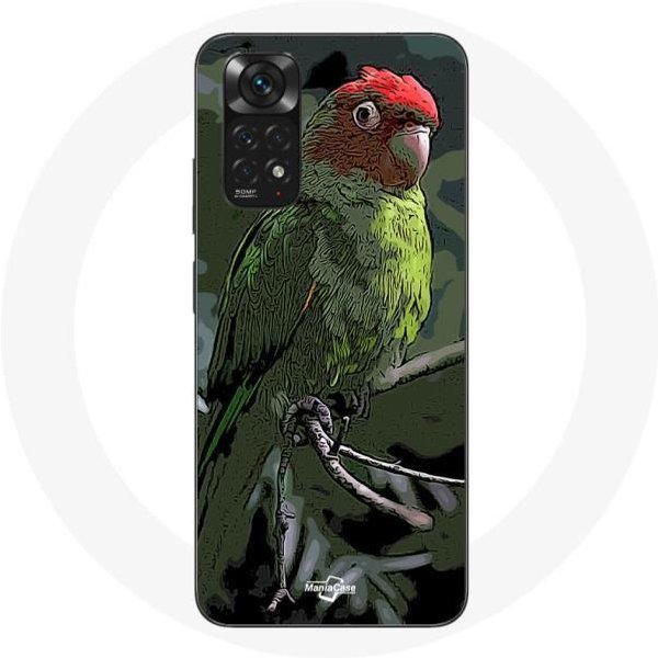 Funda Para Xiaomi Redmi Note 11 4G Pionus Loro Rojo Verde-image
